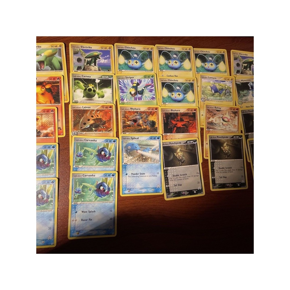 26 Pokémon Cards From The Pokémon Team Magma & Team Aqua Set